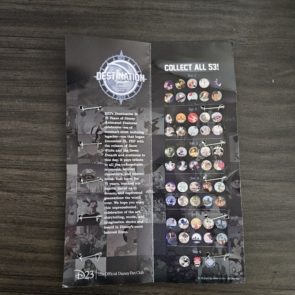 NWT Destination Disney D23 Expo Commemorative Button Collection Set 3 - Picture 4 of 6